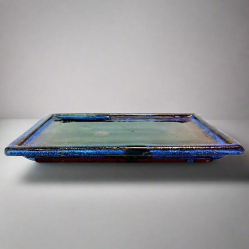 23cm glazed bonsai pot drip - 23cm,