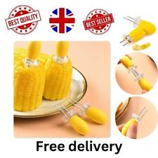 8 Pcs Stainless Steel BBQ Prongs Corn On The Cob Skewers Sweetcorn Holder Party