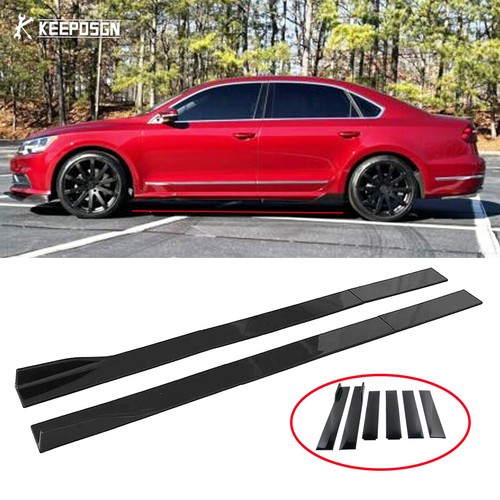Gloss black side skirt - 86.6",