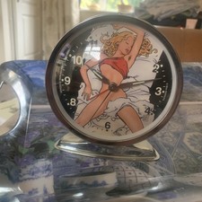Vintage Saucy Alarm Clock Silver Retro 