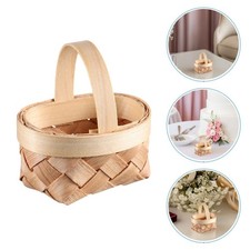 20 Pcs Mini Straw Baskets With Handles Small Food Woven Baskets For Party Favors