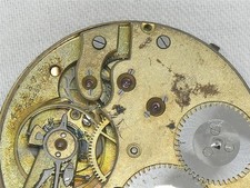 EARLY 42MM INTERNATIONAL IWC 15 JEWEL CAL. 53 POCKETWATCH MOV'T & DIAL, RUNNING!