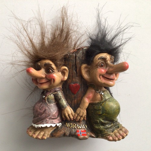 Norwegian troll loving couple - troll,