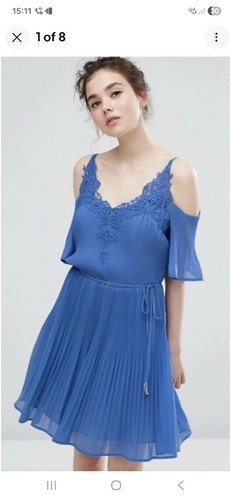 Oasis blue micro pleated - ,