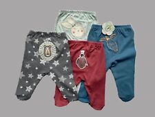 baby boy girl novelty trousers with feet 0-1-3-6m biorganic turkish cotton new