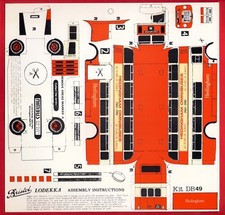 4mm Cut Out Card Kit - Hedingham Omnibuses - Bristol Lodekka MVX878C - Nimbus