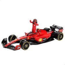 Bburago Ferrari SF-23 Carlos Sainz #55 2023 F1 1:24 Scale Model with Driver