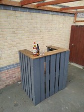 Rustic garden bar in grey or