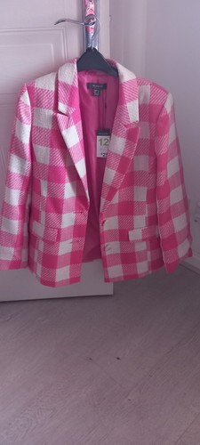 Primark pink white blazer - pink, &