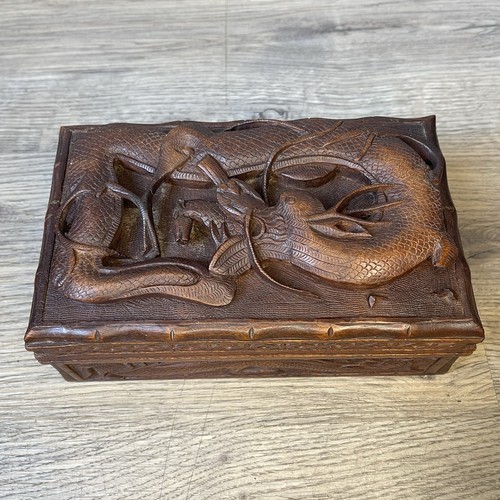 Antique hand carved dragon - carved,