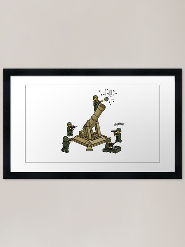 Lego mortar framed art - lego, print