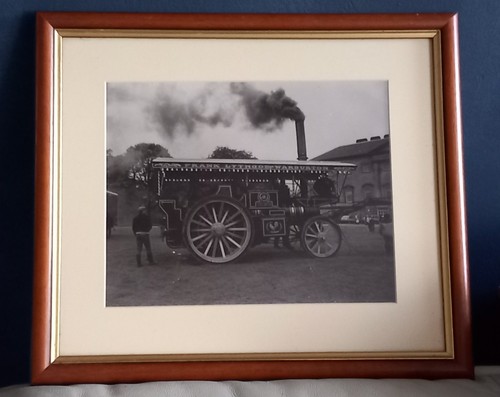 Framed photo traction engine - framed,