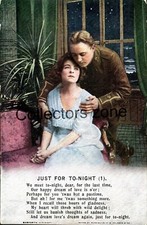 WW1 Bamforth Song Card  Just For Tonight Card 1