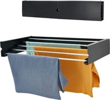 homeart Wall Mounted Clothes Drying Rack 75 cm Retractable Laundry Clothes Airer