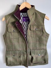 Shire Classics Womens Tweed Waistcoat Gilet Pink Check Size UK10 New without tag