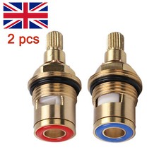 2XReplacement Tap Cartridge Valve 1/2"Ceramic Disc Gland Quarter Turn 20Teeth UK