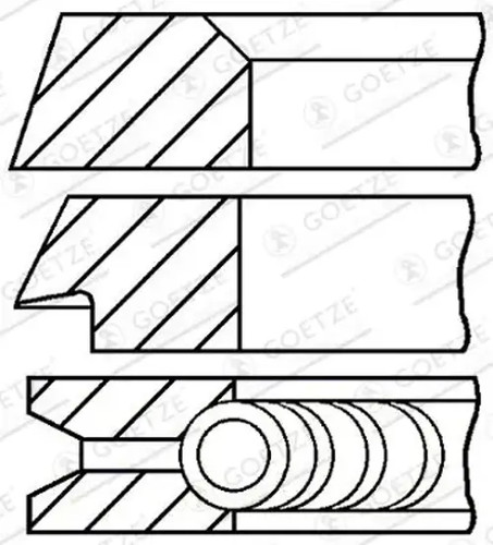 Piston ring set 394600 - ring, 08-394600-00