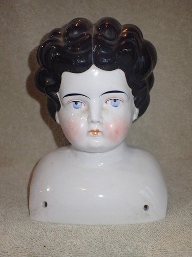 Large antique china doll head - china,