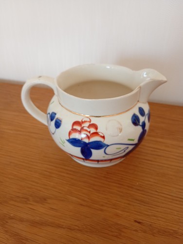Antique gaudy welsh milk jug - gaudy,