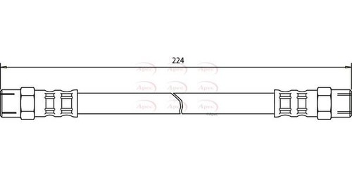 Apec rear brake hose for - hose, volvo