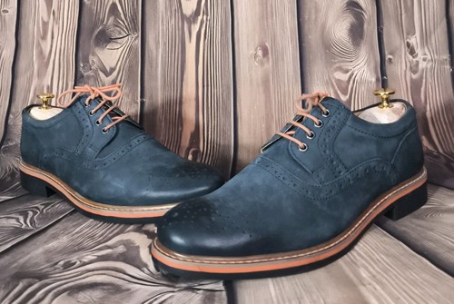 Clarks mens blue nubuck datley - mens,