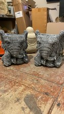 2 X ELEPHANT PLANTER STONE