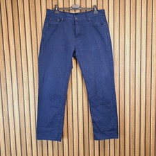 Feraud Chino Jeans Trousers Navy Blue Mens Regular Fit W36 L32