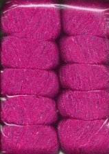 10 X 50G BALLS ROWAN FELTED TWEED  IN BARBARA SH 200 INTENSE PINK