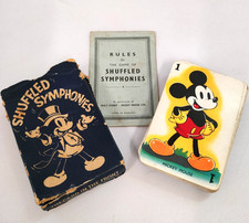 Rare 1930s Walt Disney Mickey Mouse Shuffled Symphonies Card Game Complete