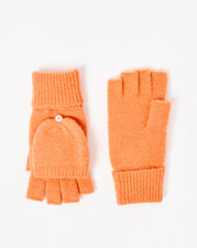 OLIVER BONAS  Coral orange knitted fingerless gloves NEW