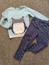 Girls George penguin Christmas jumper and jogging bottoms 5-6 years
