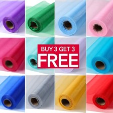 26m Organza Roll Fabric Wedding Party Decor Chair Bows Table Runner Sash Xmas