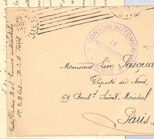 France ww1 cover convois - france,