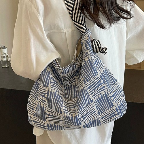 Large canvas shoulder bag - shoulder,