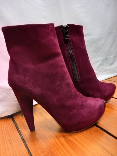 Acne studios burgundy suede - studios,