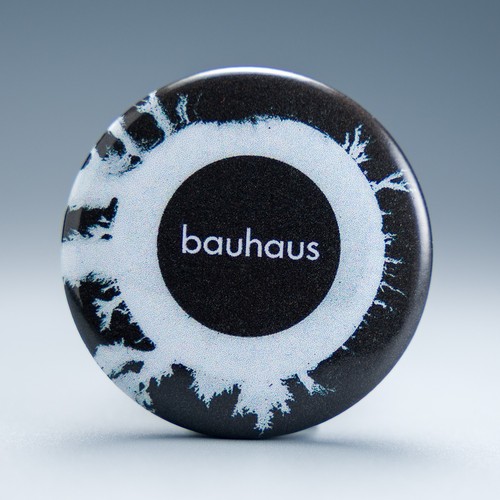 Bauhaus button pin 80s - button,