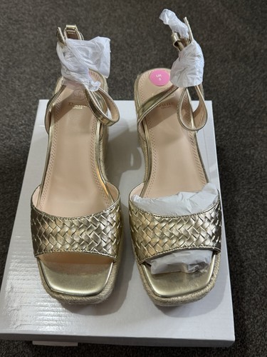 Dune new gold strap - new, sandal