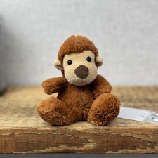 Jellycat Baby Poppet Monkey - Miniature Beanie Monkey Brown Soft Toy Rare 4”
