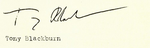 Tony blackburn signed - tony,