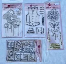 Set Of 4 Woodware Clear Stamps