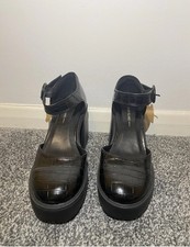 Black Mary Jane Wedge Heel