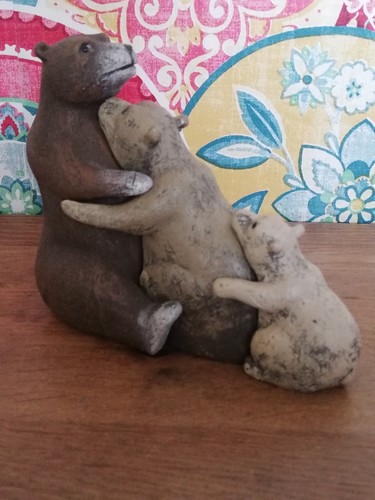 Brown bear family hugs - bear,