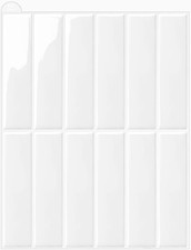 WoStick White 3D Peel & Stick Wall Tiles 28x22cm 10 Sheets Waterproof