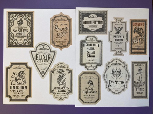 Potion bottle labels - potion, stickers