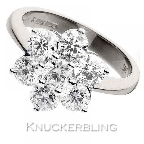 Diamond daisy engagement ring - engagement,