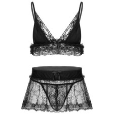 UK Mens Lace Sissy Lingerie