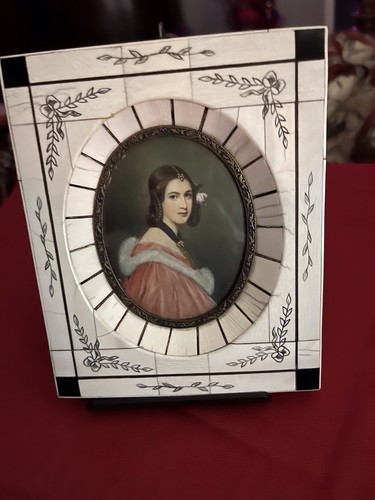 Antique miniature portrait - miniature,