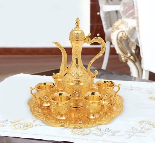 Vintage turkish tea set - vintage, with