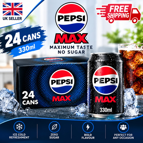 Pepsi max 24pk - 330ml, no