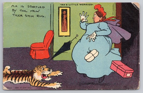 Postcard antique comic - antique, tom
